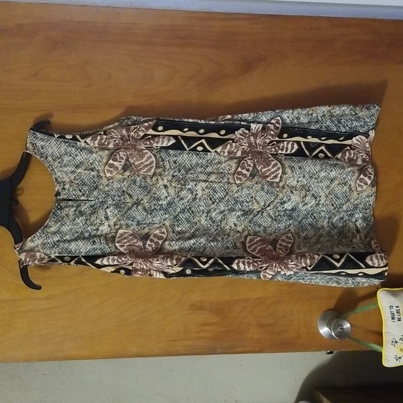 Rayon Tribal Tank Dress Size Large: B - Picture 5 of 6